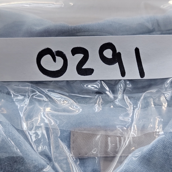 J. Jill Light Wash Cotton Long Sleeve Denim Button Up Tunic Shirt Size Large - Picture 12 of 12